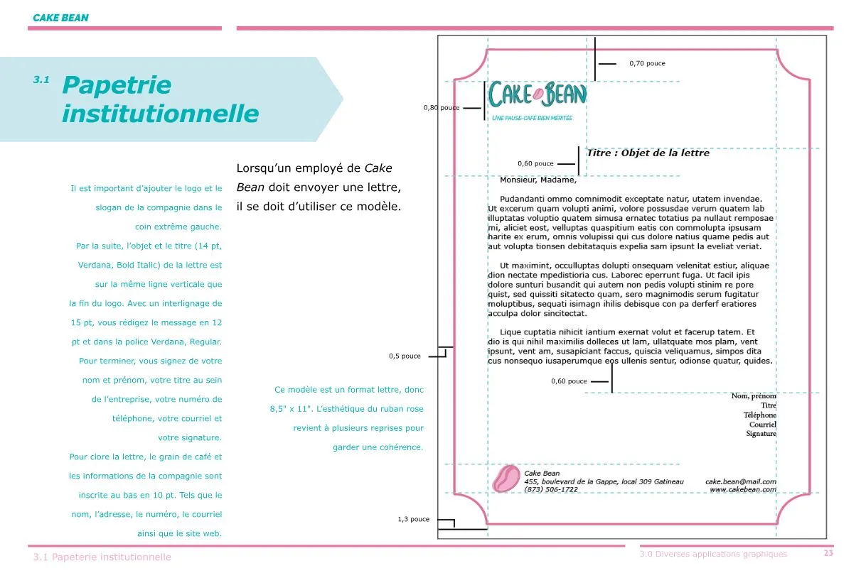 Guide de normes pour Cake Bean