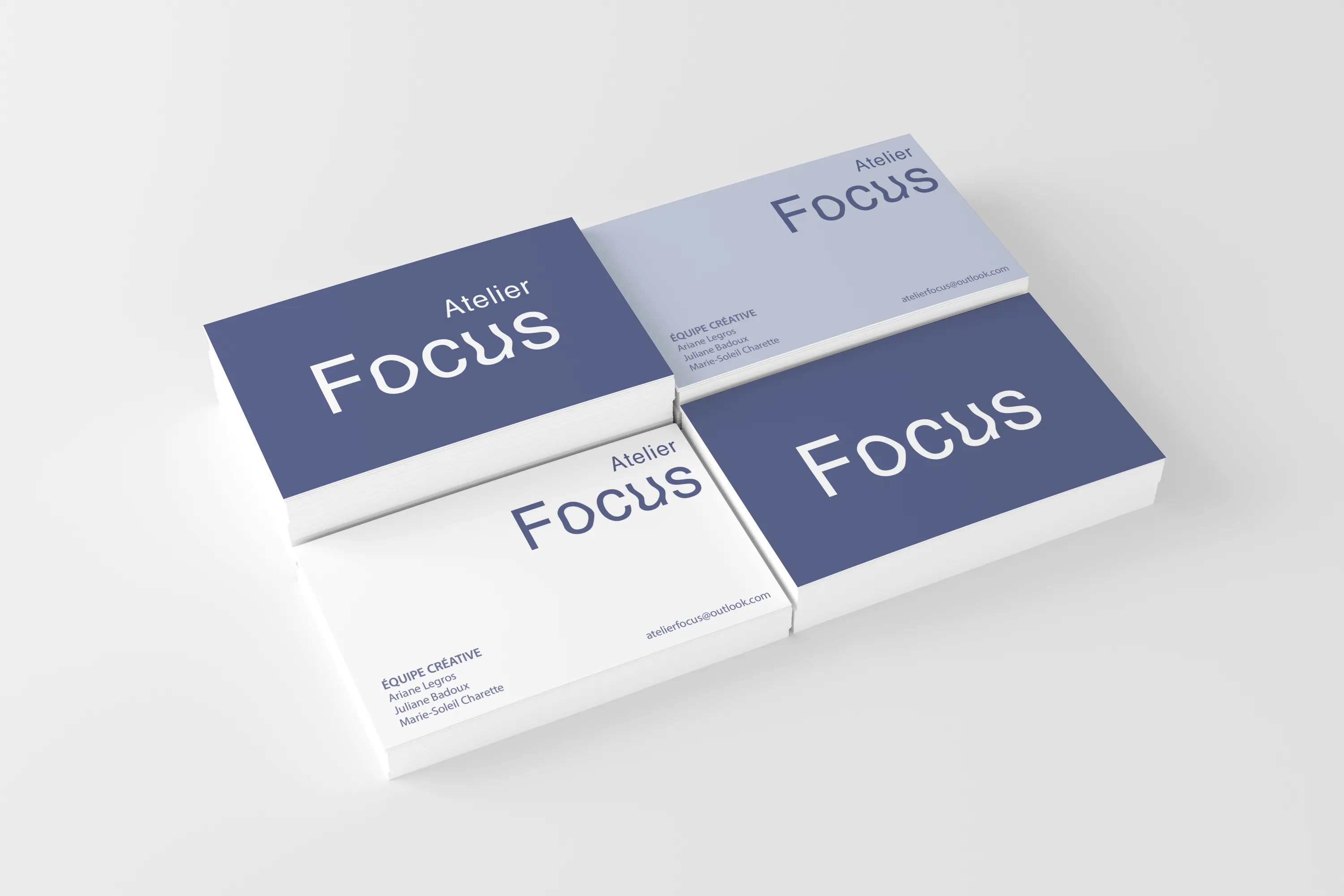 Cartes d'affaires avec logo Focus