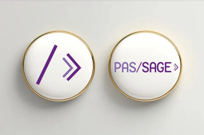 Mockup de macarons arborant le logo